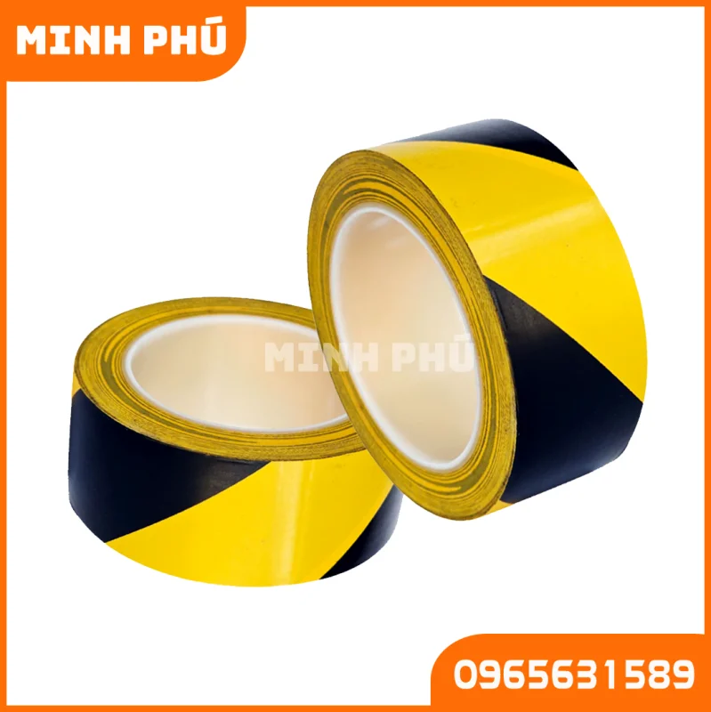 Băng Dính Dán Nền Màu Vàng Đen 5cm x 20yard