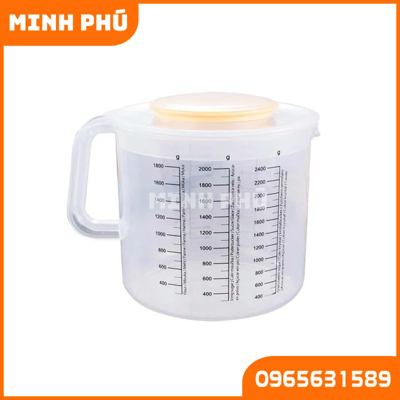 Ca nhựa chia vạch có nắp liền