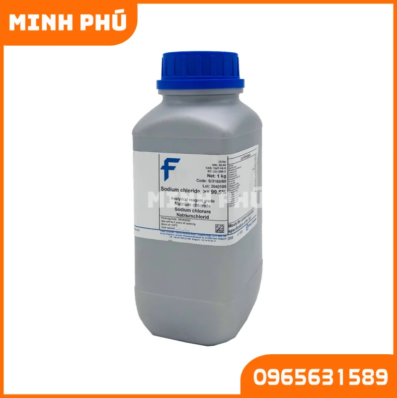 Hợp chất Sodium chloride, 99.5% (1kg/chai)