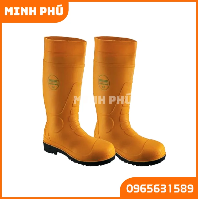 Ủng cao su mũi, đế thép